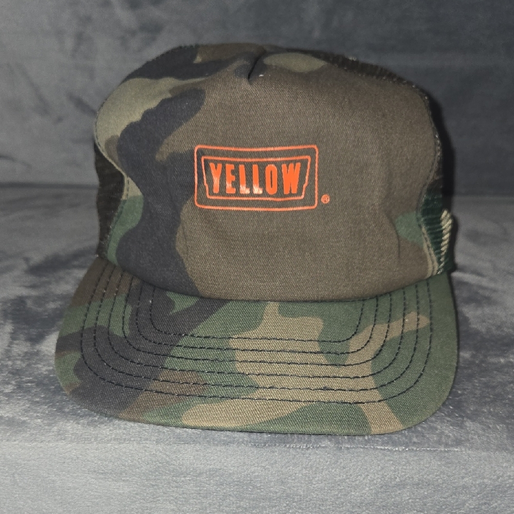 Yellow Camo Trucker Hat